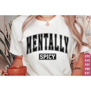 Mentally Spicy NEW white short sleeve shirt‎